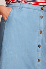 King Louie Marie Skirt Festa Light Denim