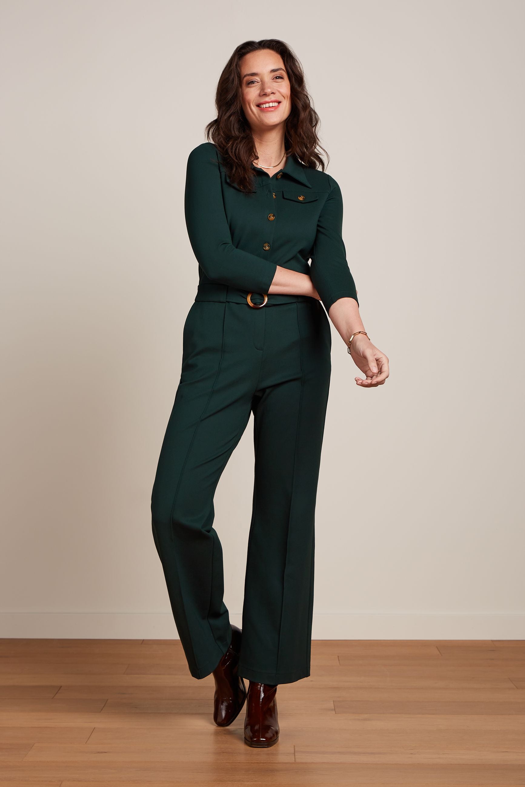 King Louie Alexa Jumpsuit Uni Rodeo #farve_sycamore-green