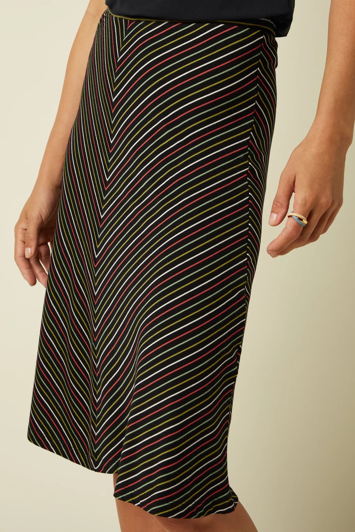 King Louie Juno Panel Skirt Menchini Stripe