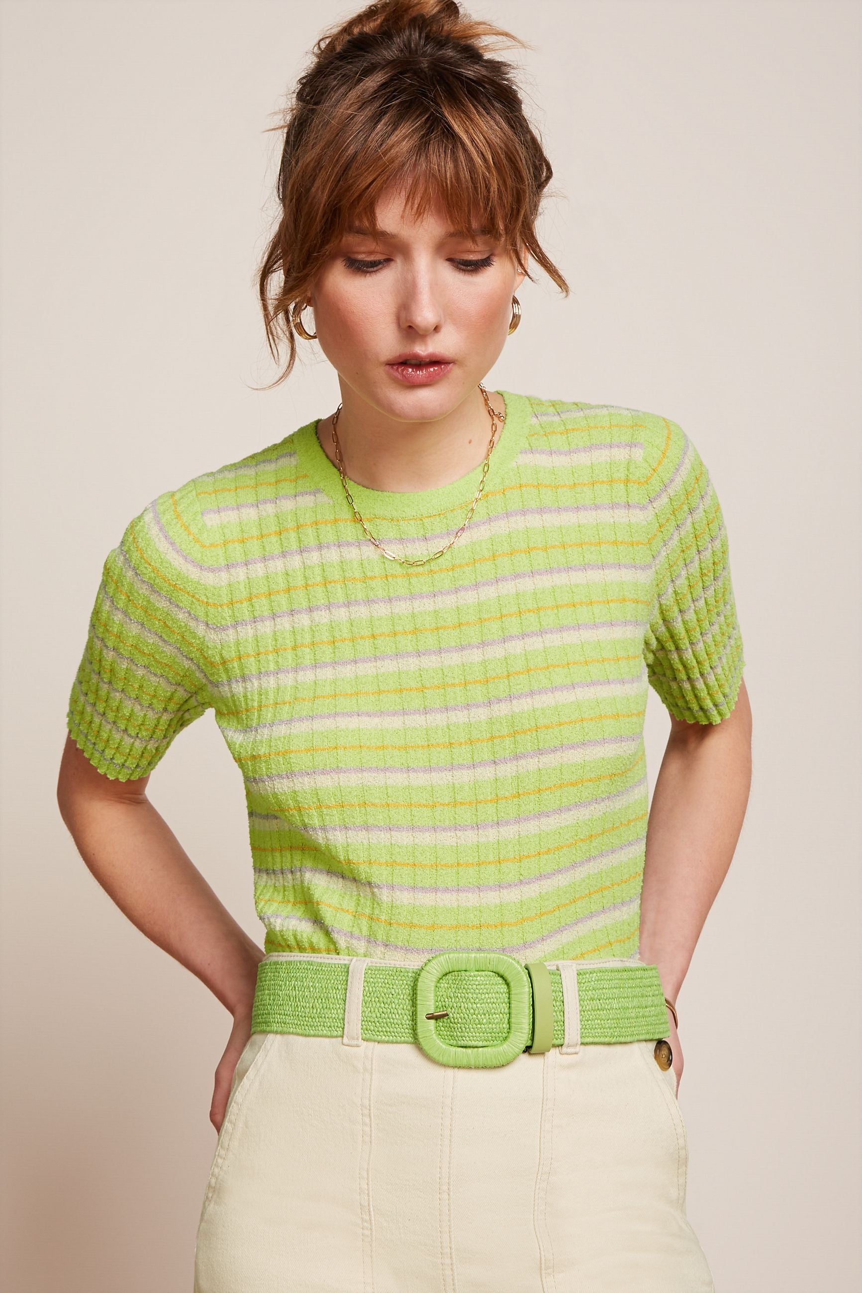 King Louie Raffia Belt #farve_kiwi-green