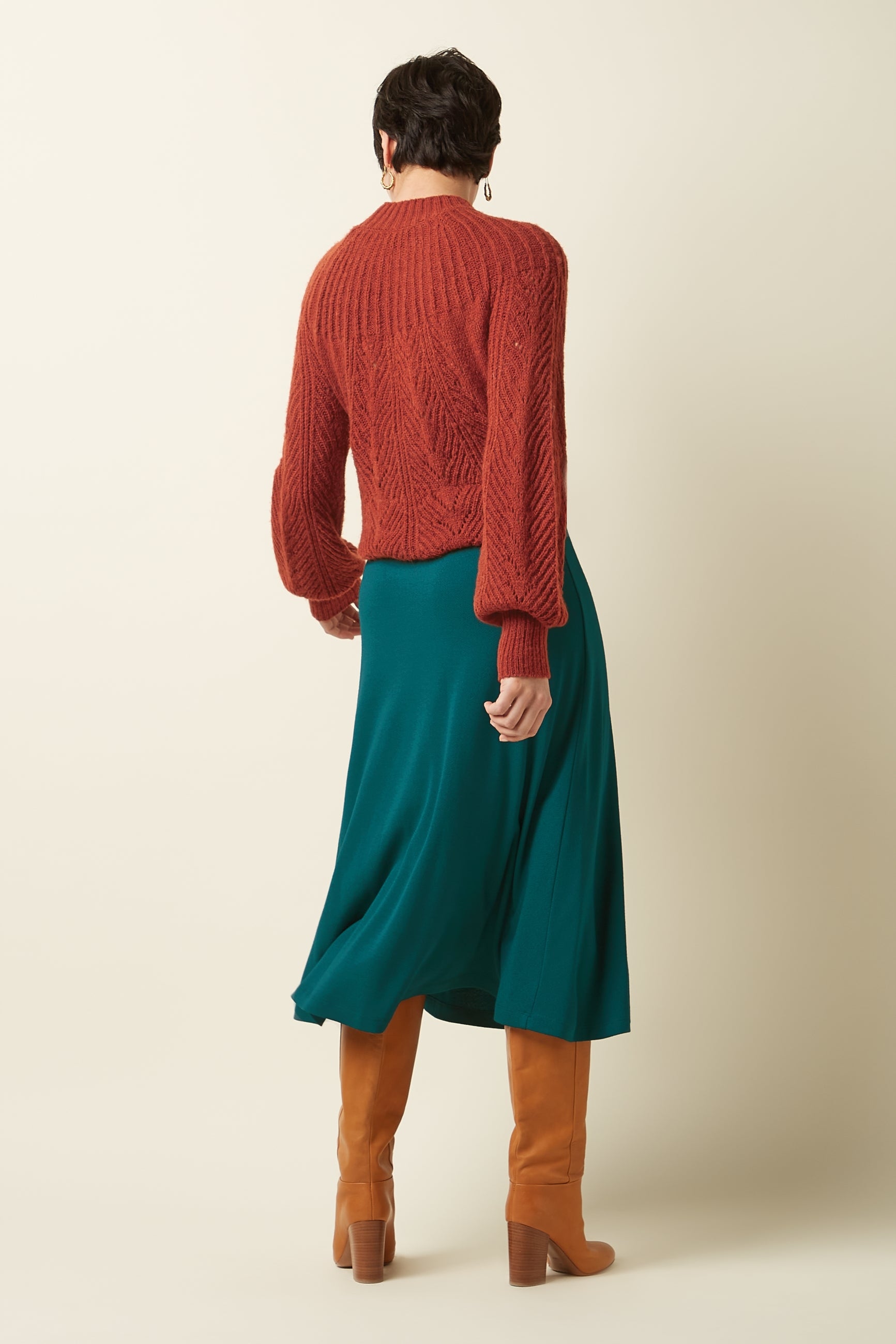 King Louie Juno Midi Skirt Milano Crepe