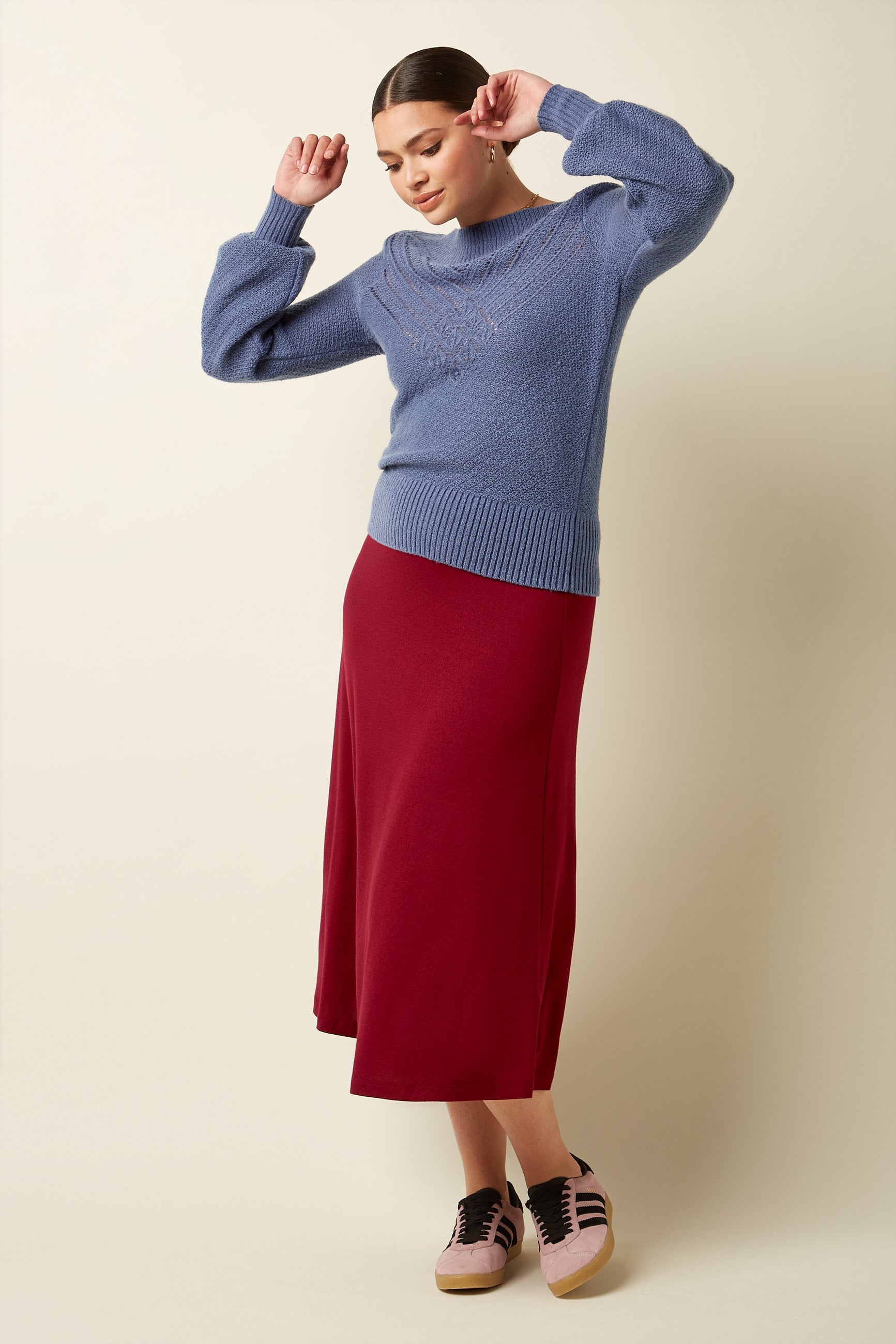 King Louie Juno Midi Skirt Milano Crepe