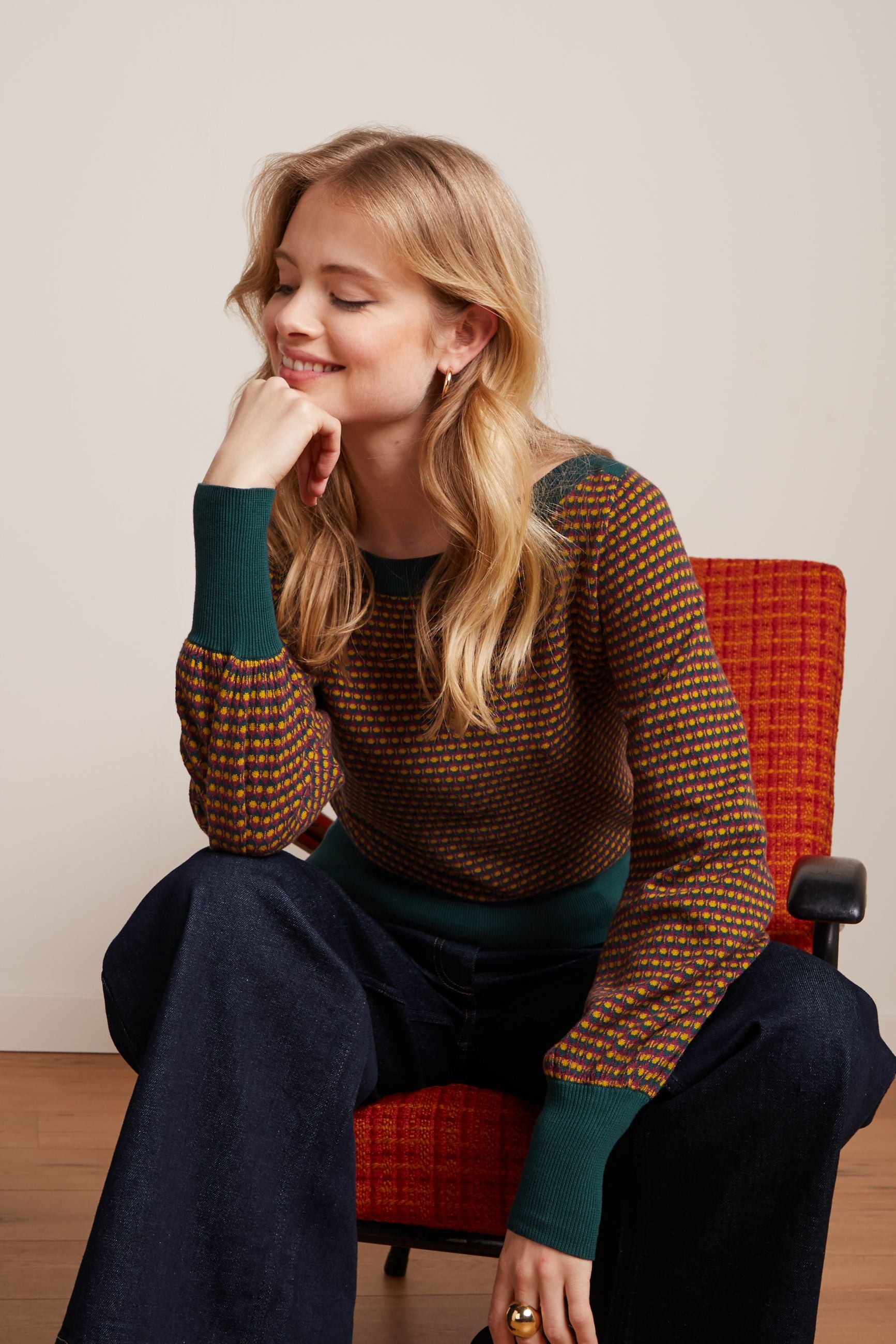King Louie Audrey Bell Sleeve Top Graham