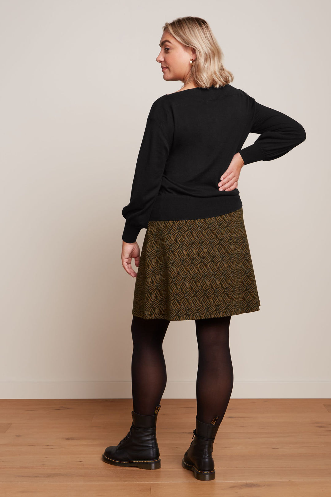 King Louie Border Skirt Ruby Jacquard