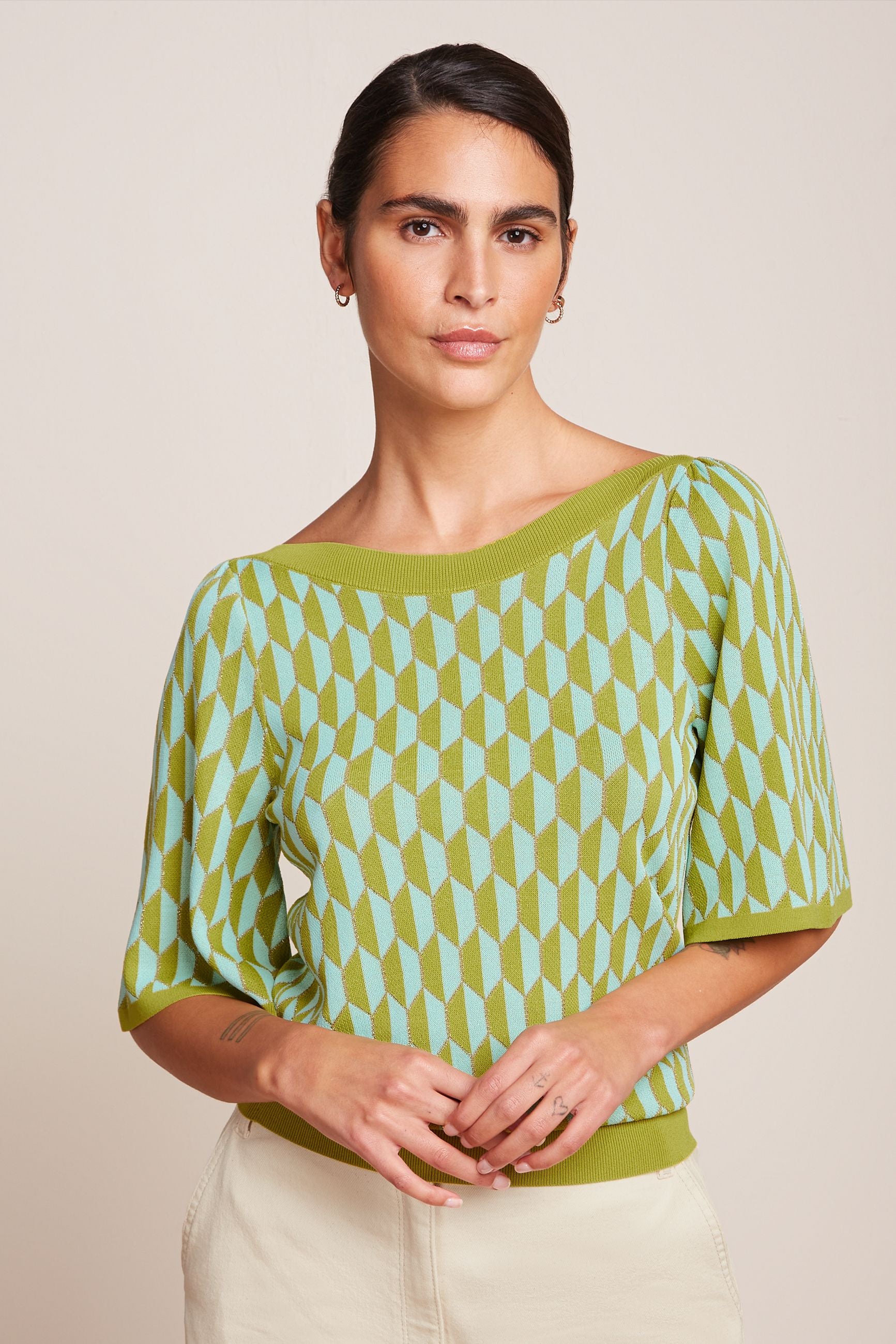 King Louie Ivy Top Wide Sleeve Dune