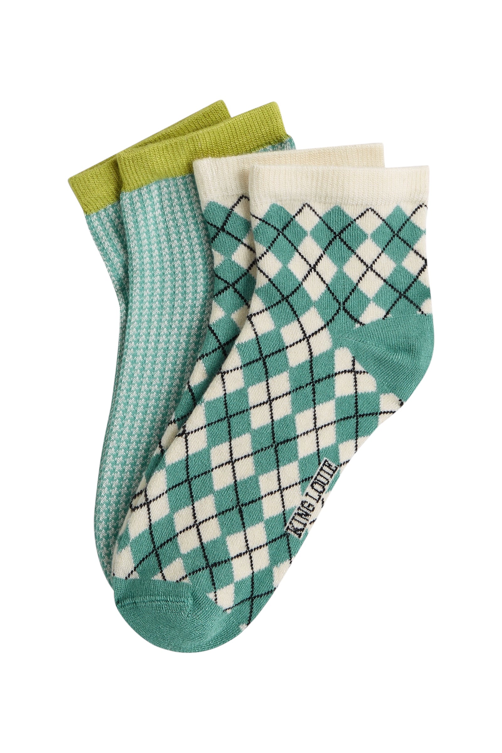 King Louie Socks Short 2-Pack Argyle