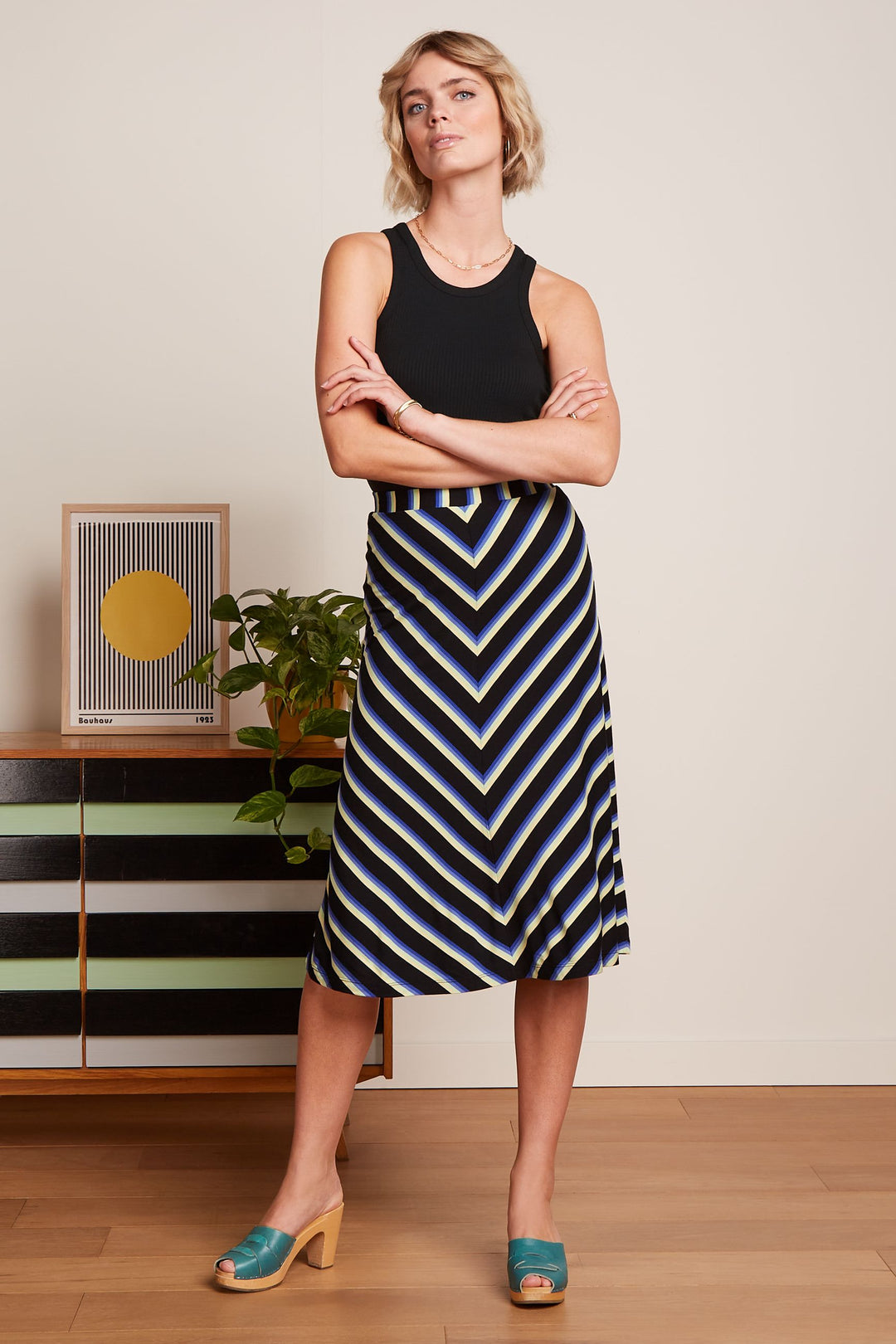 King Louie Juno Midi Skirt Embla Stripe