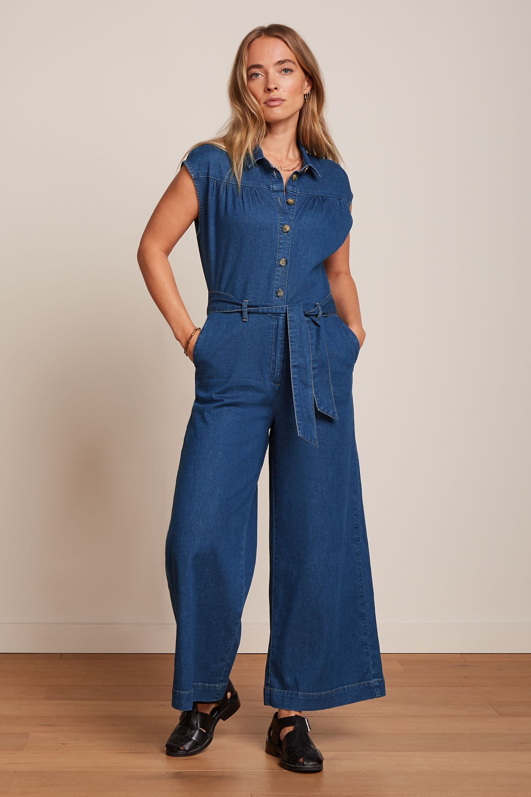 King Louie Amy Jumpsuit Chambray