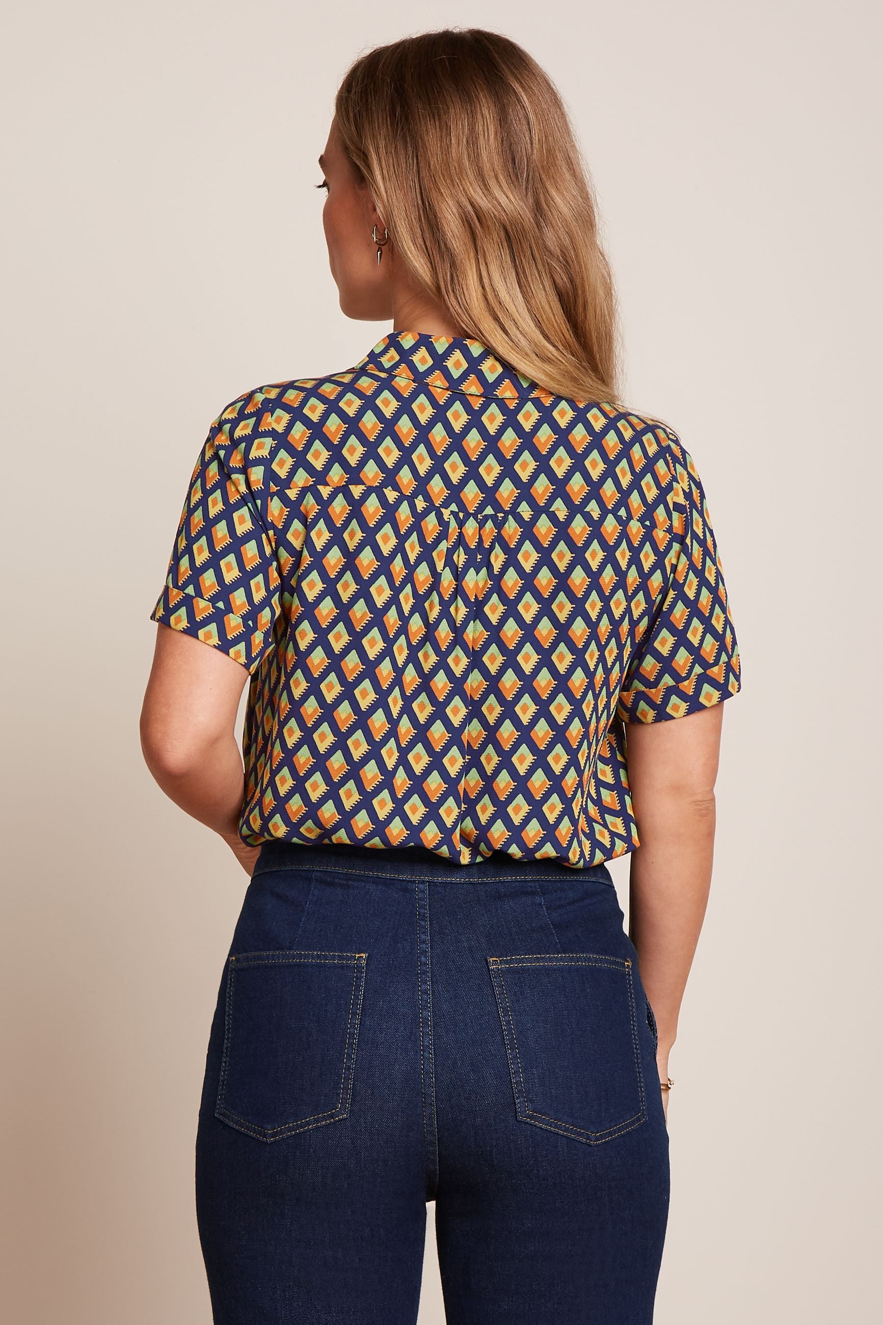 King Louie Maisie Blouse Pebble Woven