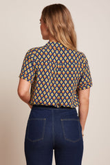 King Louie Maisie Blouse Pebble Woven