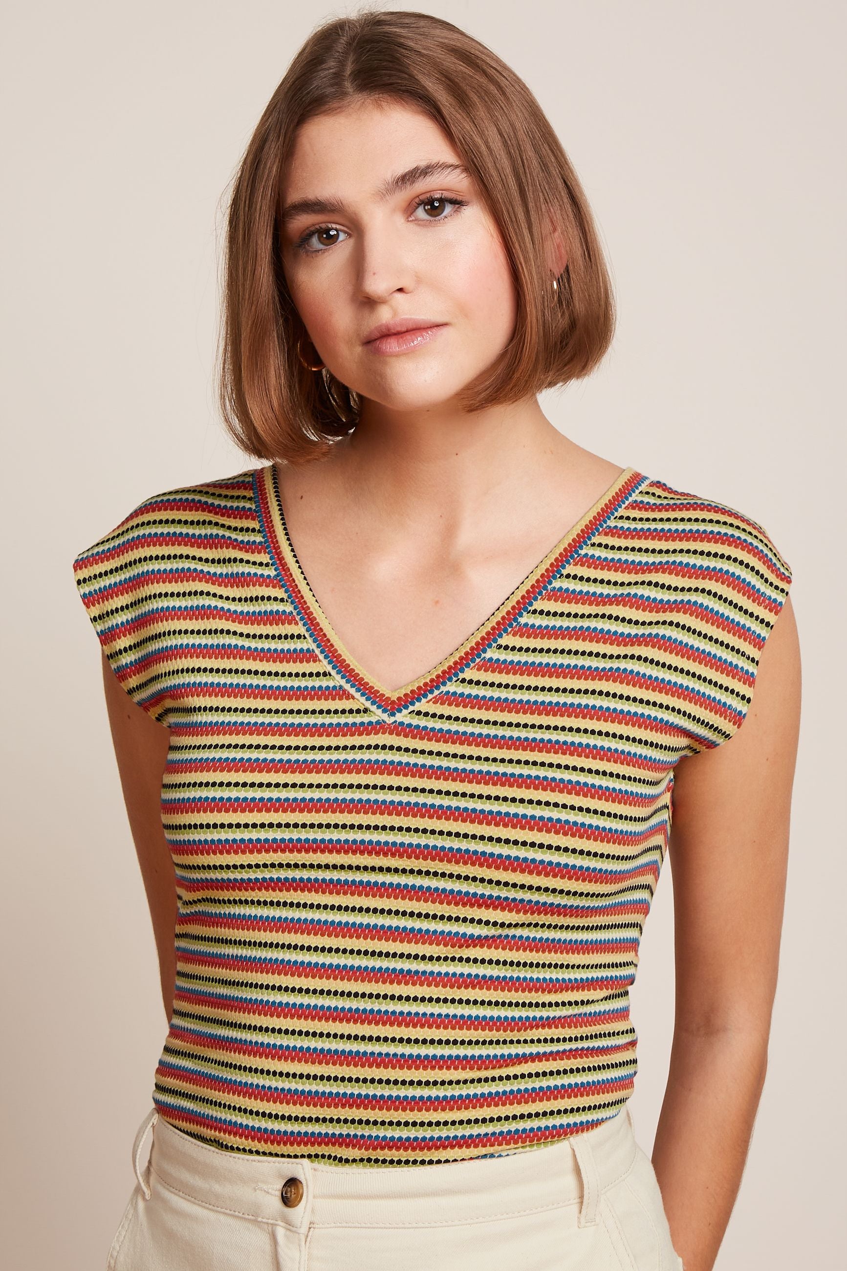 King Louie Double V Top Beebop Stripe
