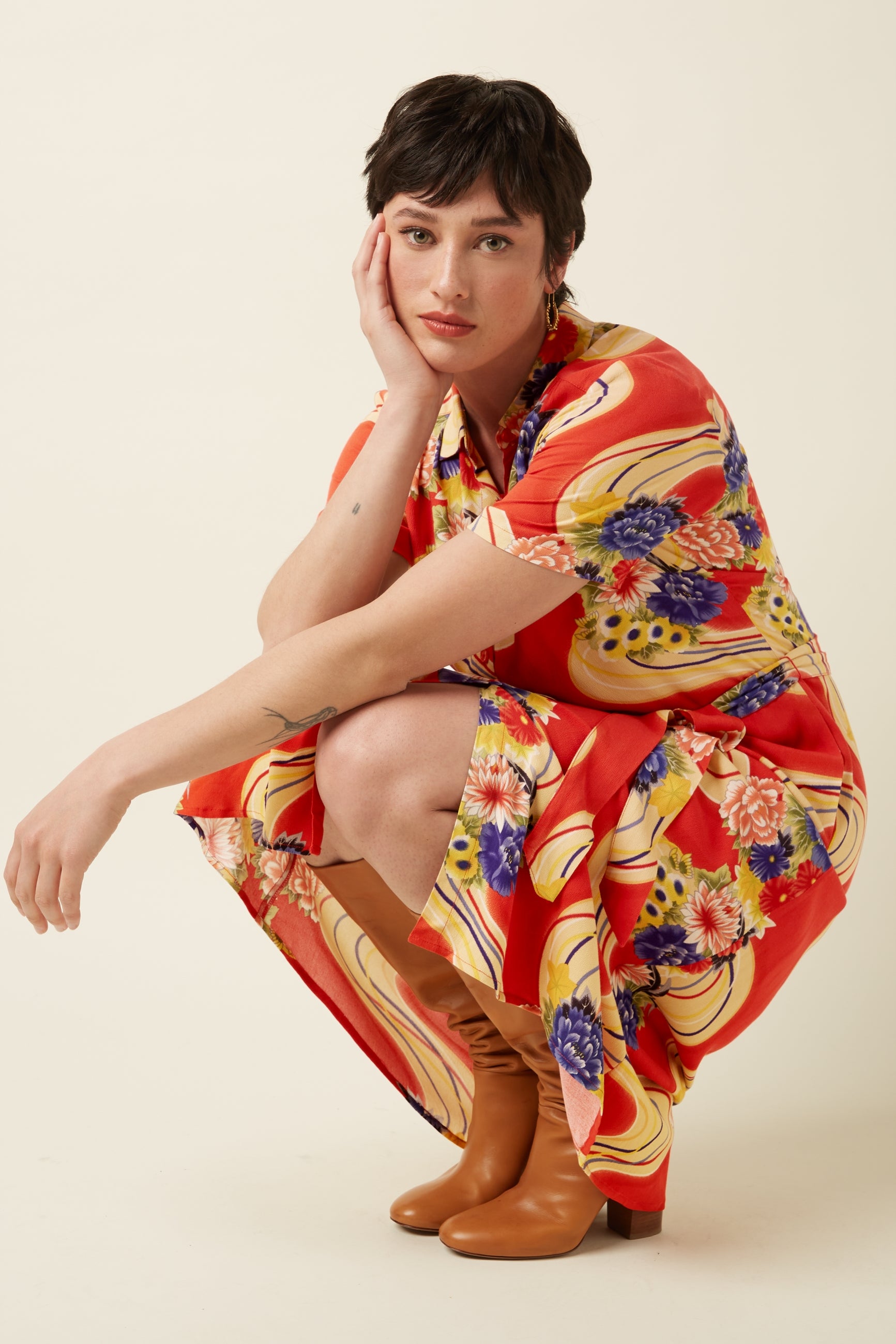 King Louie Olive Dress Ember