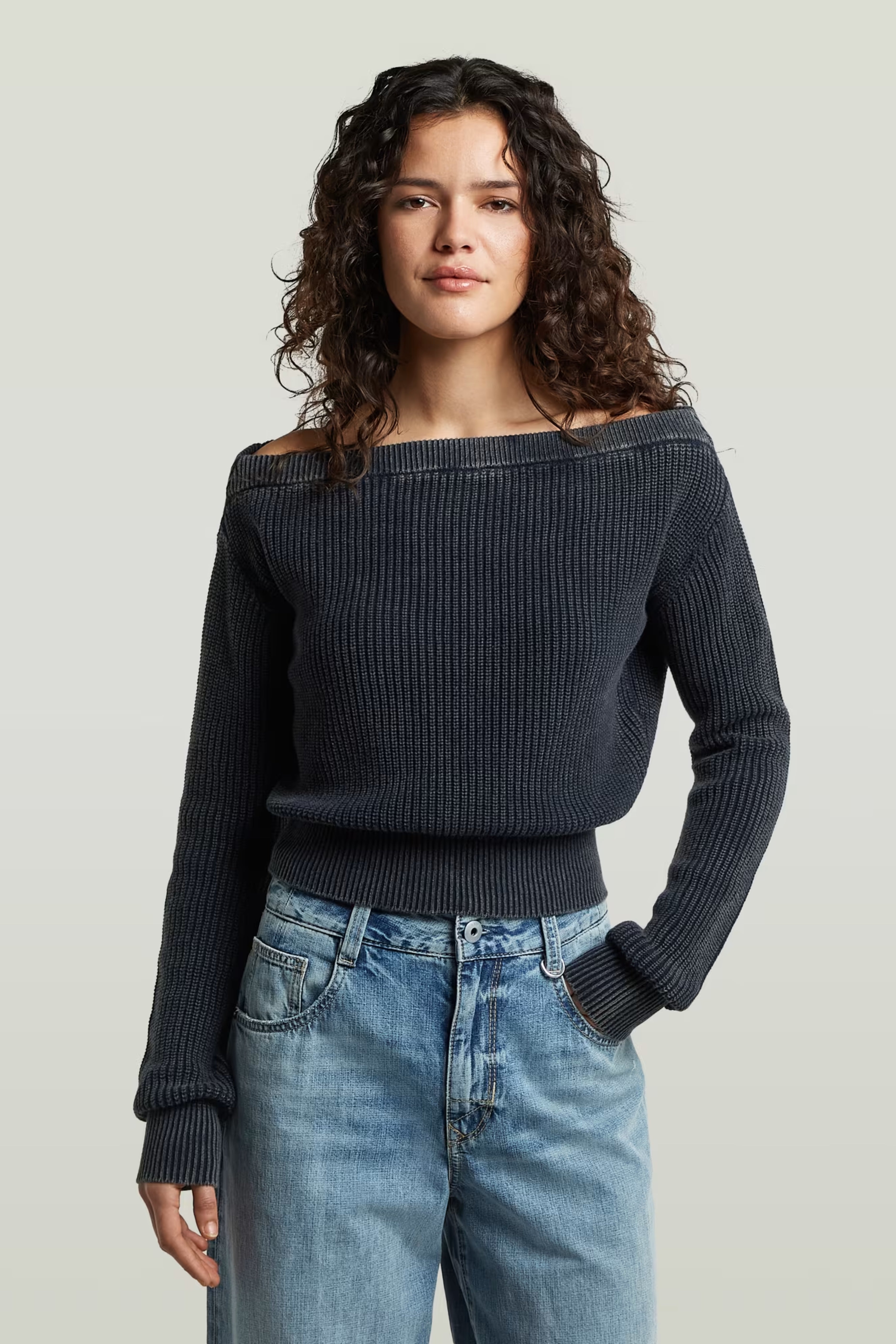 G-Star Off Shoulder Washed Knit