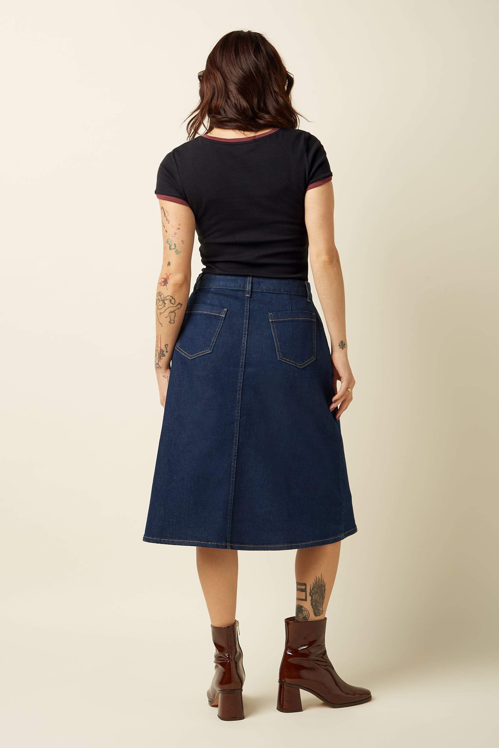 King Louie Marie Skirt Onyx Denim