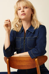 King Louie Zip Jumpsuit Onyx Denim