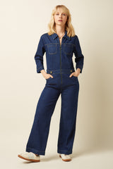King Louie Zip Jumpsuit Onyx Denim