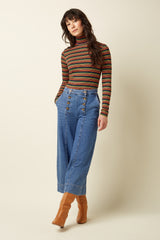 King Louie Rollneck Top Lumi Stripe