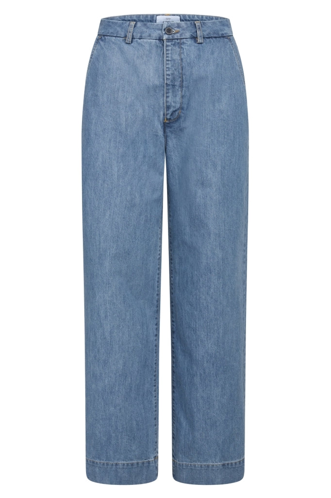 Klitmøller Lydia Denim Pant #farve_light-blue-stonewash