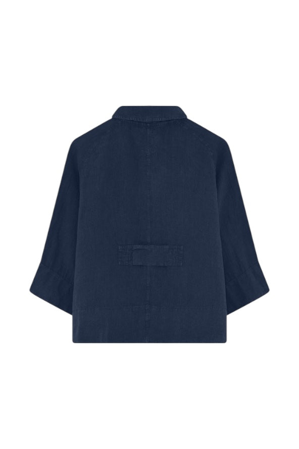 Own By Basics Linen Lab Coat Blouse