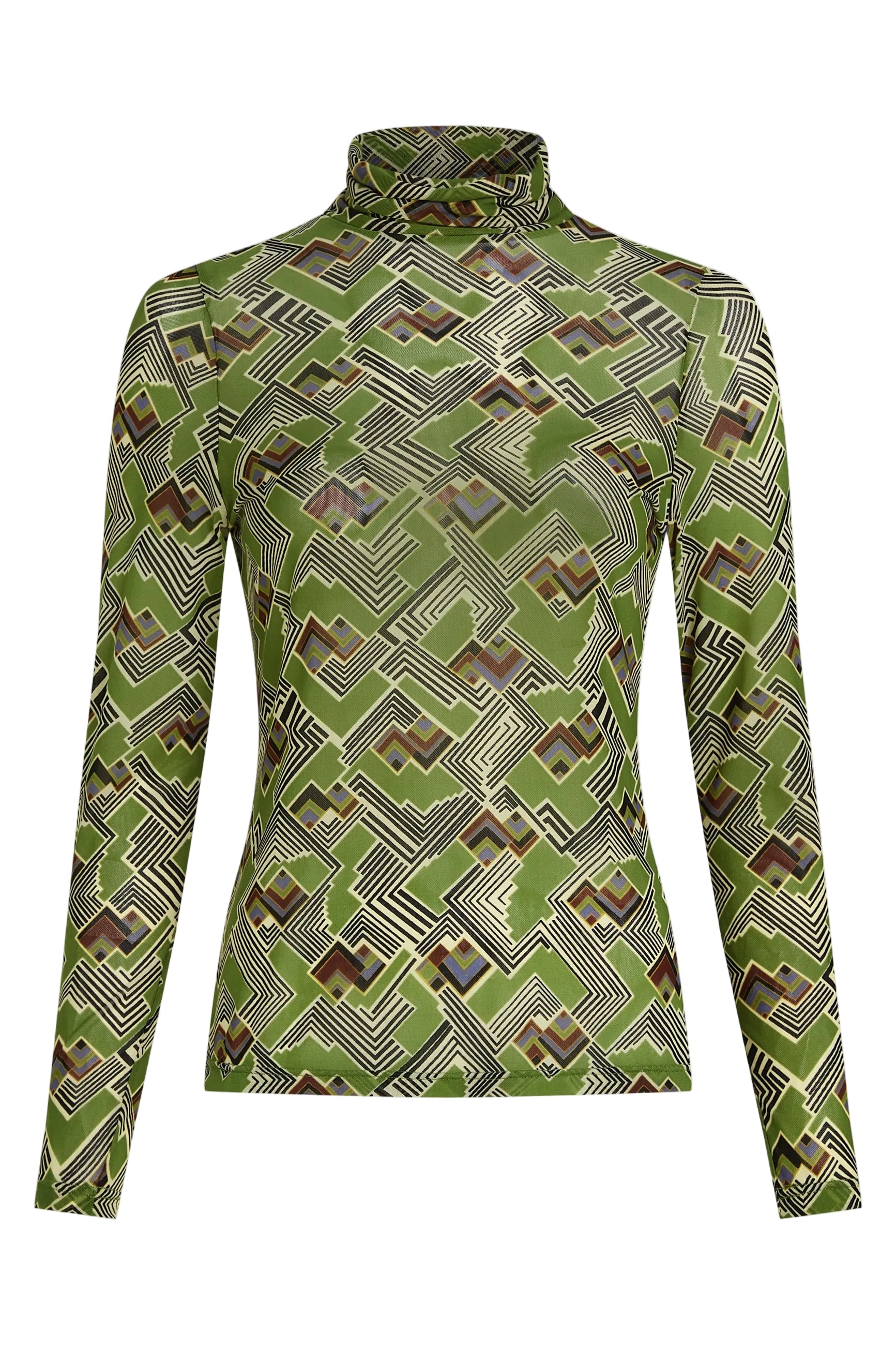 King Louie Rollneck Top Leia Mesh