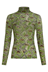 King Louie Rollneck Top Leia Mesh