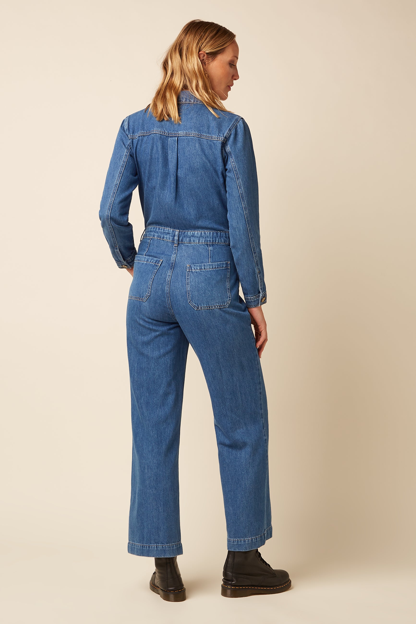 King Louie Tania Jumpsuit Stone Denim