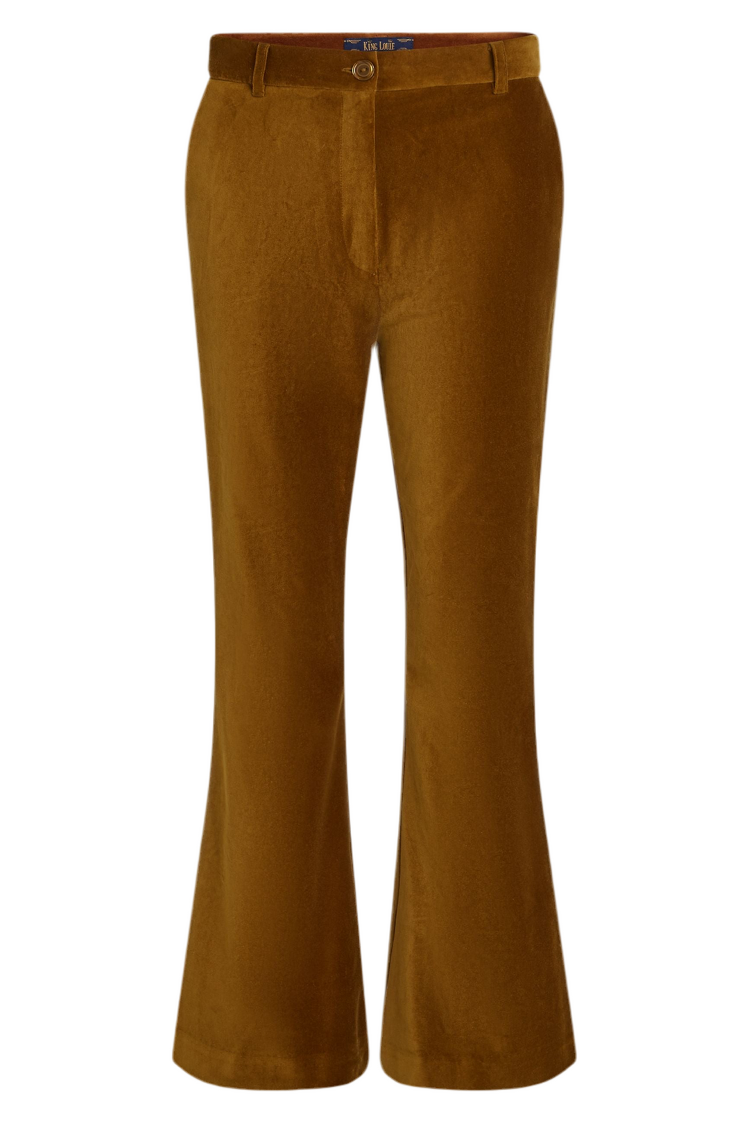 King Louie Marcie Flared Pants Uni Fargo #farve_golden-brown