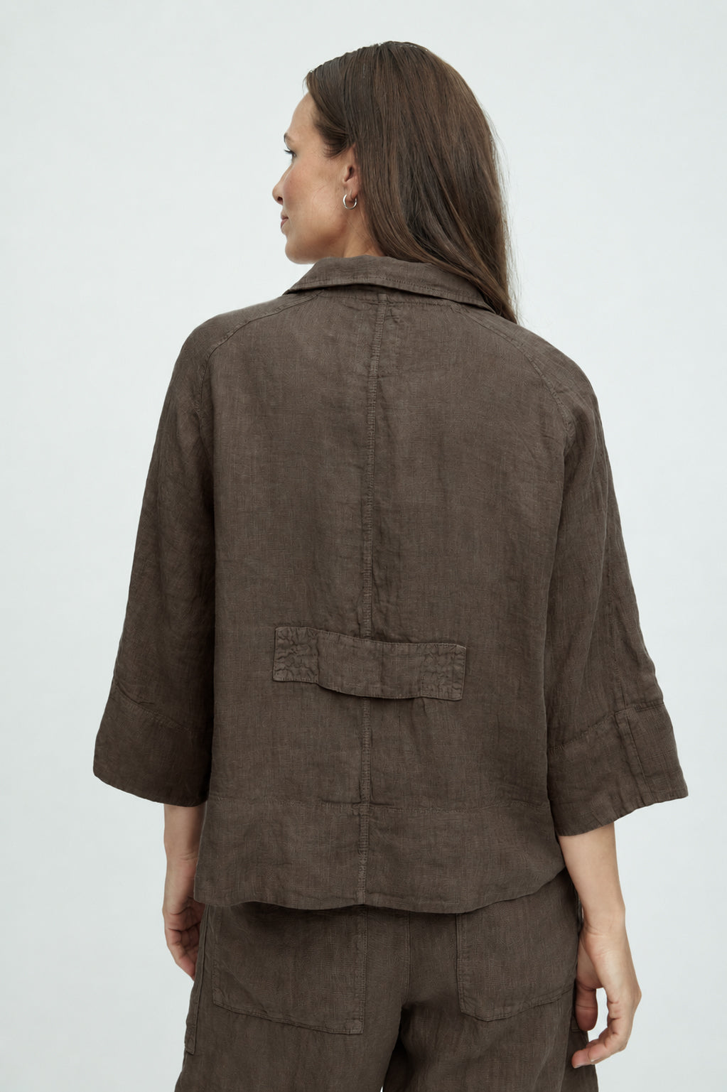Own By Basics Linen Lab Coat Blouse