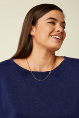 King Louie Laia Knit Top Lapis