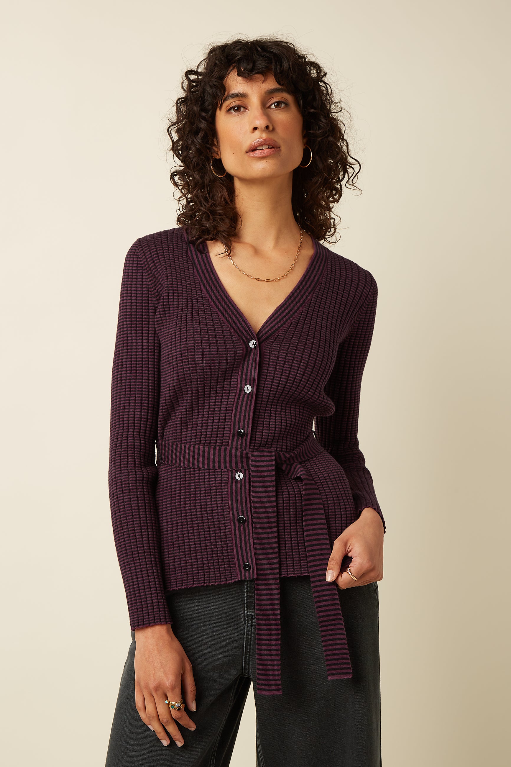 King Louie Mila Rib Cardigan Sere
