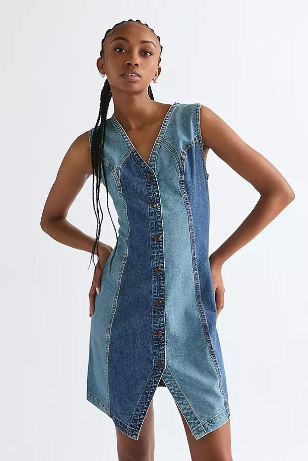 Wrangler Vest Dress Patchwork
