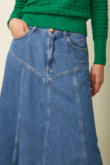 King Louie Dolly Skirt Stone Denim