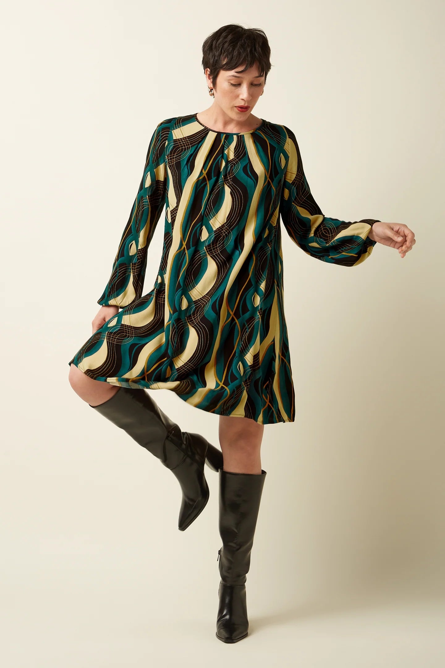 King Louie Laura Pleat Dress Elysse