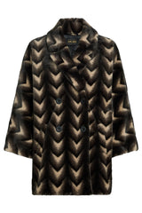 King Louie Shiya Kimono Coat Deco Fur