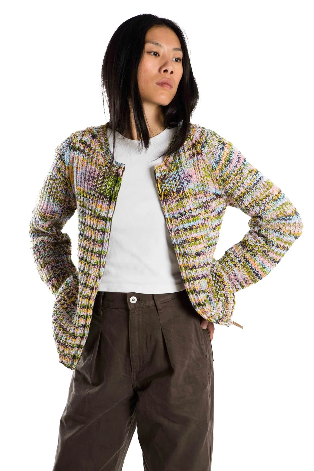 Fuza Wool Køb multifarvet Sol Cardigan fra Fuza Wool på Sophies.dk