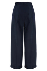 Weekend Doll High Waist Wide Leg Trousers #farve_navy