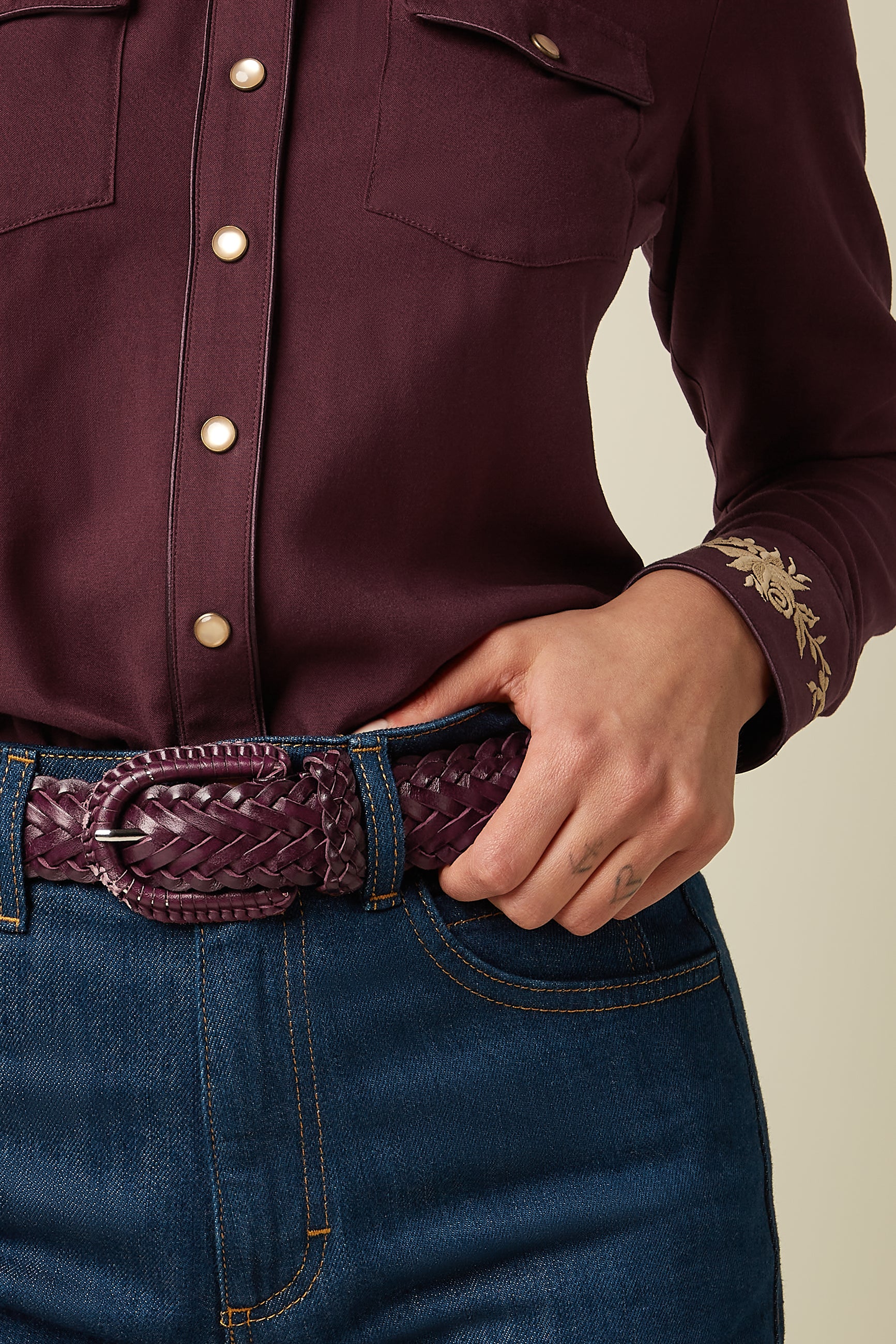 King Louie Wide Braid Belt