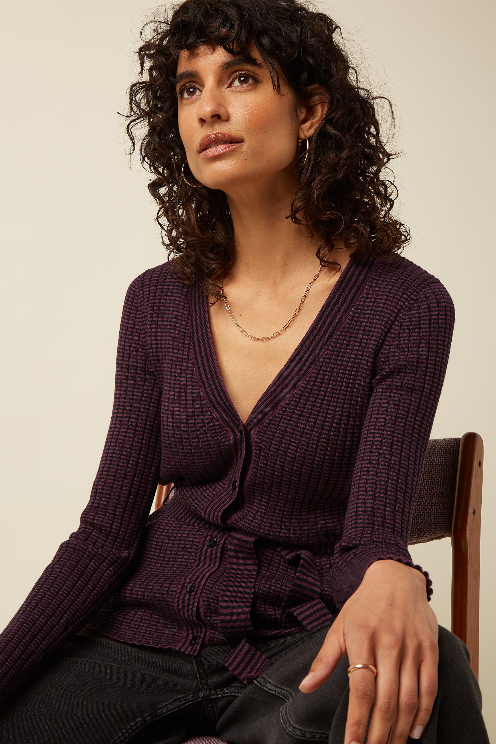 King Louie Mila Rib Cardigan Sere