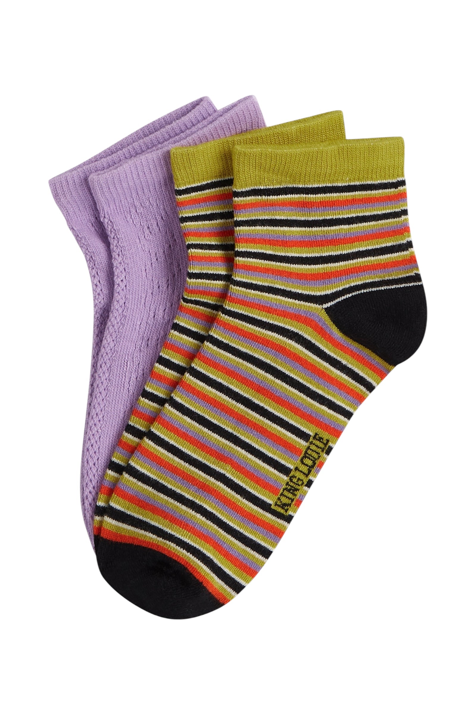 King Louie Socks Short 2-Pack Mistral Stripe