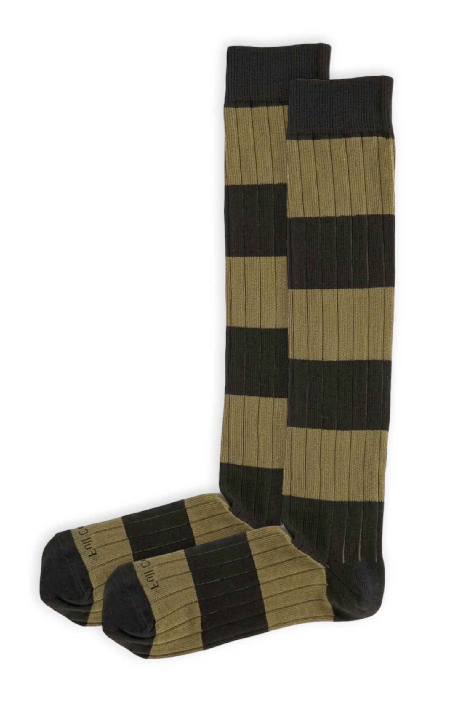 Full Colour Rib Striped Knee Socks