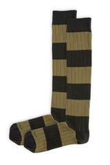 Full Colour Rib Striped Knee Socks