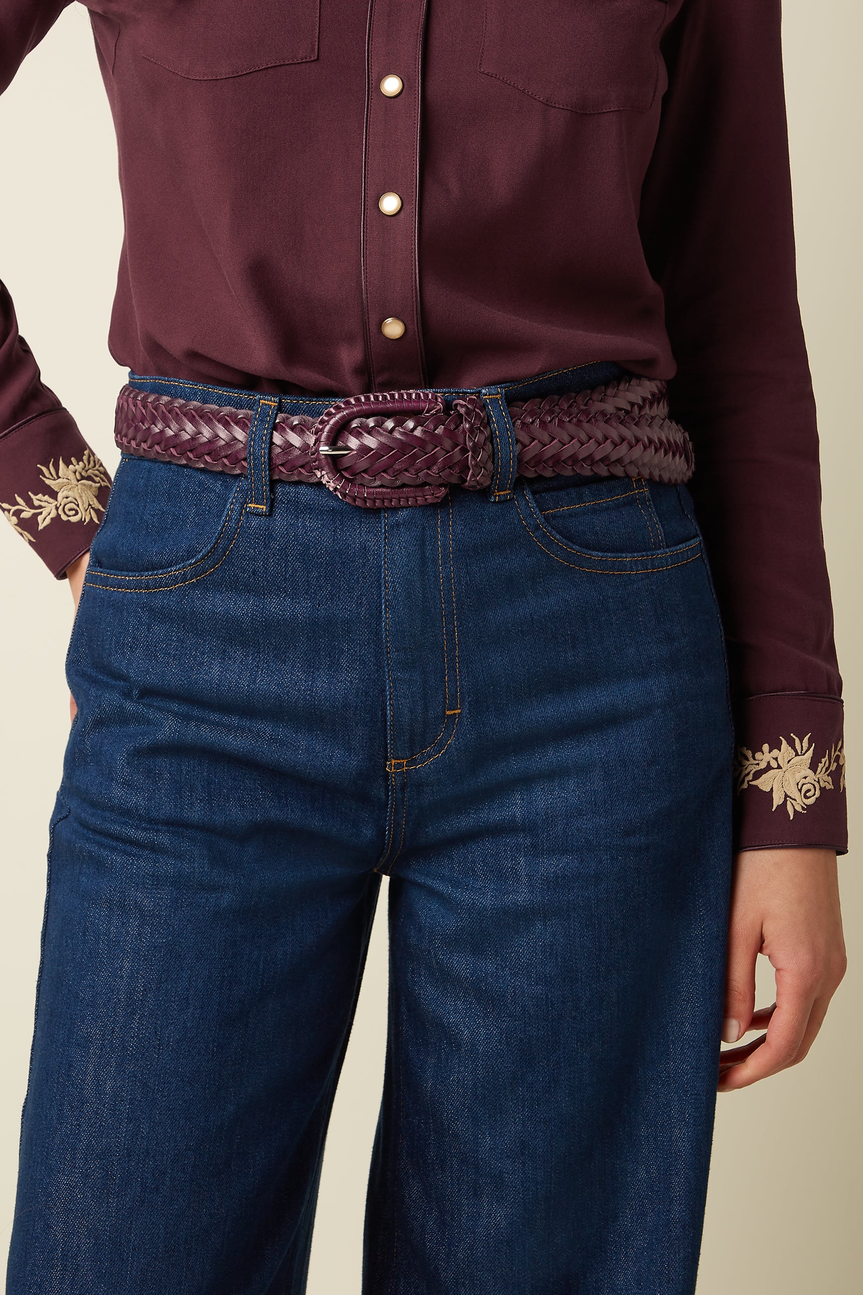 King Louie Wide Braid Belt