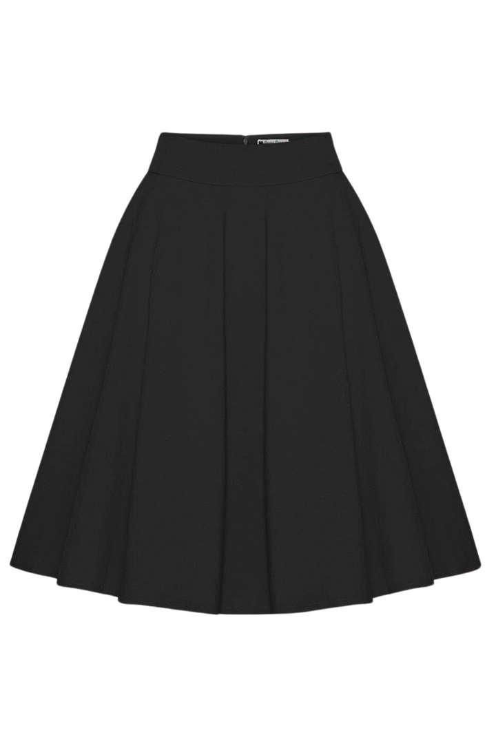 Daisy Dapper Swing Skirt #farve_black