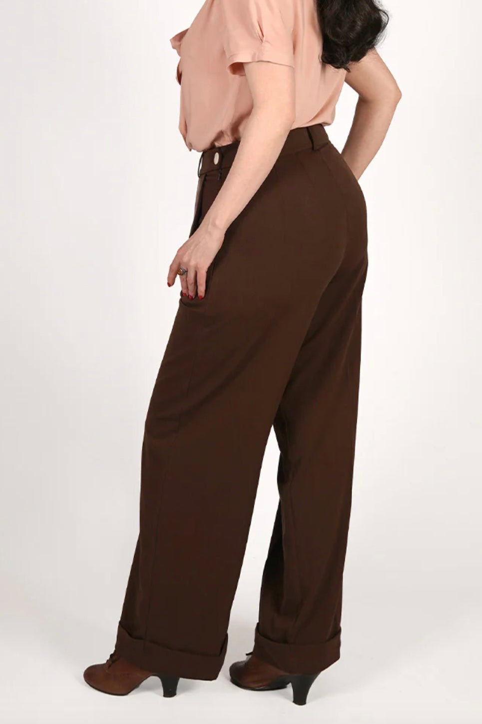 Weekend Doll High Waist Wide Leg Trousers #farve_brown