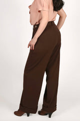 Weekend Doll High Waist Wide Leg Trousers #farve_brown