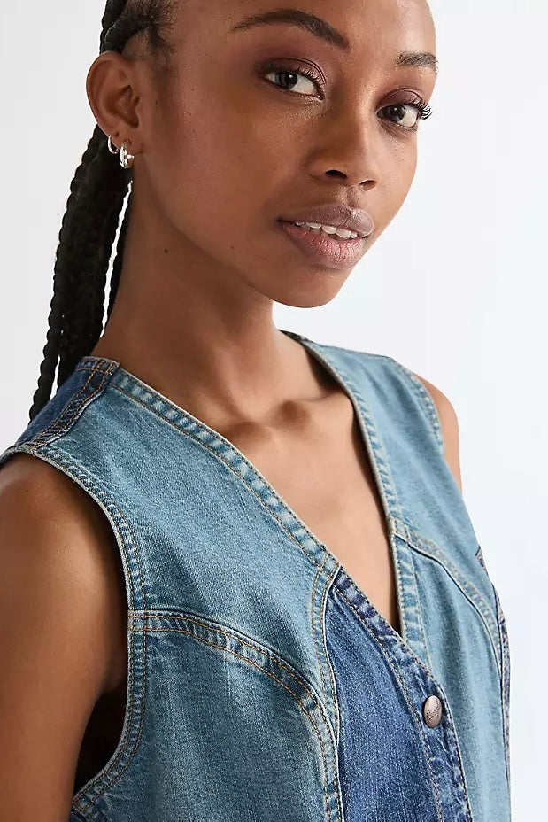 Wrangler Vest Dress Patchwork