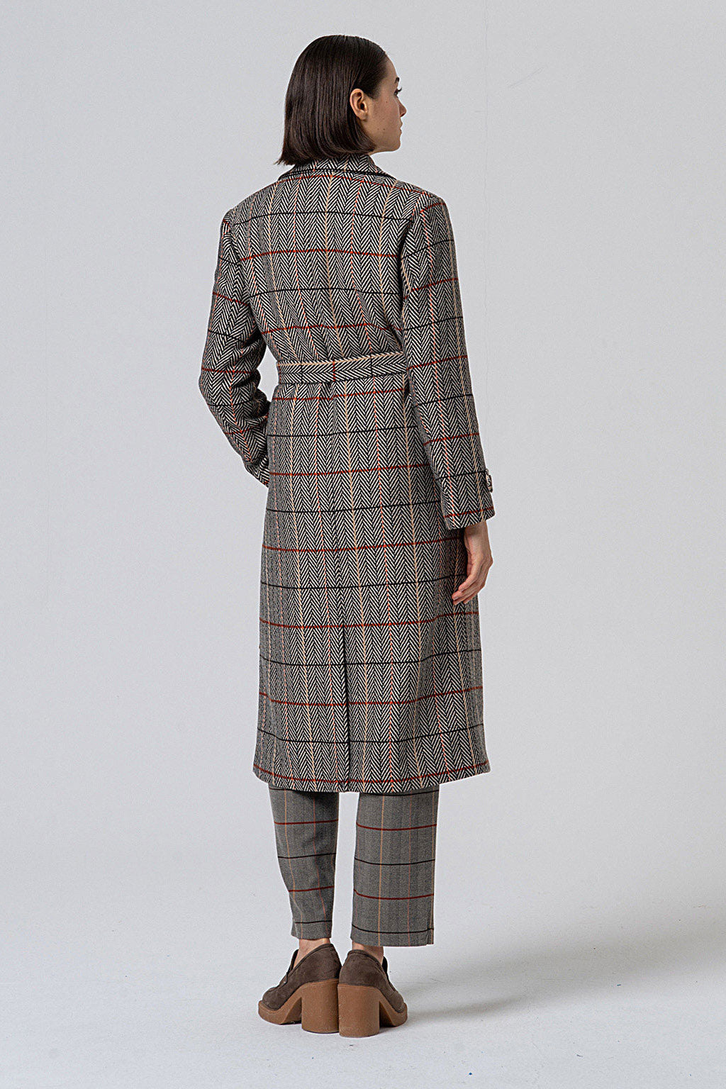 Surkana Maco Trench Coat Herringbone