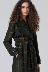 Surkana Maco Trench Coat Herringbone