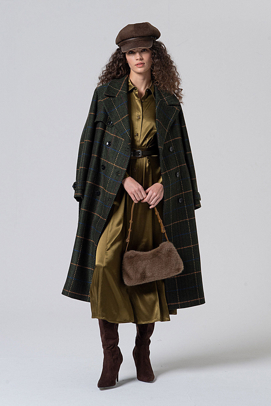 Surkana Maco Trench Coat Herringbone
