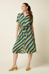King Louie Olive Midi Dress Cliff